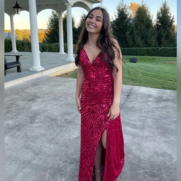 red prom dress david's bridal Red Prom Dress